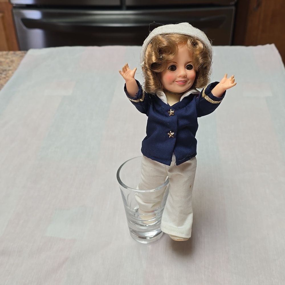 Vintage 1982 Ideal Shirley Temple Captain January Doll 8” -